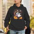 Ghost Reading Book On Swing Halloween Autumn Art Unisex Hoodie