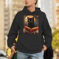 Halloween Cat Reading Books Spooky Cat Reader Teachers For Men Women Kids Unisex Hoodie