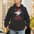 Hit Hard Run Fast Turn Left Baseball Player Unisex Hoodie
