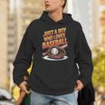 Just A Boy Who Loves Baseball Player Kids Unisex Hoodie