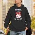 Just A Girl Who Loves Baseball Cute Retro Baseball Lover Unisex Hoodie