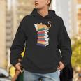 Kawaii Cat Lover Reading Books Librarian Humor Tee Unisex Hoodie