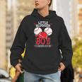 Little Slugger Boy Coming Soon Baby Announcement Baseball Unisex Hoodie
