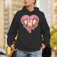 Melting Baseball Drip Heart Softball Player Lover Ice Cream Unisex Hoodie Melting Baseball Drip Heart Softball Player Lover Ice Cream Unisex Hoodie