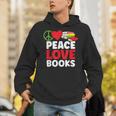 Peace Love Books Bookworm Book Lovers Unisex Hoodie
