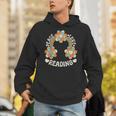 Rainbow Groovy Book Lover Outfit Hippie Peace Love Reading Unisex Hoodie
