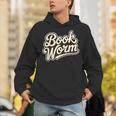 Retro Book Worm Reading For Book Lovers Unisex Hoodie