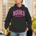 Retro Pink Coquette Bow Valentine Book Lover Varsity Unisex Hoodie