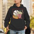 Smiling Baseball Popcorn And Hot-Dog Cartoon Apparel Unisex Hoodie Smiling Baseball Popcorn And Hot-Dog Cartoon Apparel Unisex Hoodie