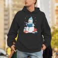 Snowman Reading Book Lover Librarian Reading Unisex Hoodie