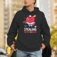 Stealing Hearts And Bases Baseball Player Valentine's Day Unisex Hoodie