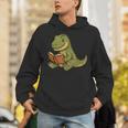 T-Rex Dinosaur Reading Book Nerd Unisex Hoodie