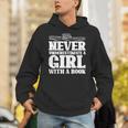Never Underestimate a Girl With a Book Aesthetic Graphic Unisex Hoodie