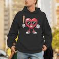 Valentines Day Heart Playing Baseball Boys Men Kids Girls Unisex Hoodie