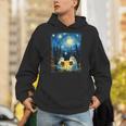 Van Gogh Starry Night Ghost Book Reading Camping Halloween Unisex Hoodie