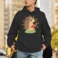 Wildlife Forest Animal Book Reading Bookworm Hedgehog Unisex Hoodie
