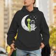 Women's Alien And Astronaut Reading On Moon Kids Sci Fi Book Unisex Hoodie