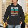 Women's Retro Hit Hard Run Fast Turn Left Baseball Lover Unisex Hoodie Women's Retro Hit Hard Run Fast Turn Left Baseball Lover Unisex Hoodie