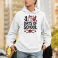 100 Days Of School Coquette Bow Baseball 100th Day Girl Kid Unisex Hoodie 100 Days Of School Coquette Bow Baseball 100th Day Girl Kid Unisex Hoodie
