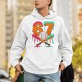 67 Ice Cream Drip Baseball Number 67 Player 67th Birthday Unisex Hoodie
