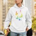 8th Birthday Book Reading Bookworm Book Lover Girls Unisex Hoodie