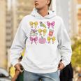 Apple Coquette Bow Books First Day Of School Back To School Unisex Hoodie