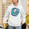 Baseball Drip Ice Cream Sprinkles Baseball Player Premium Tri-Blend Unisex Hoodie
