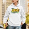 BOING Pop Art Comic Book Speech Bubbles Street Graffiti Art Unisex Hoodie