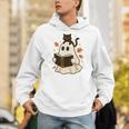 Books Ghost Reading Book Halloween Library Cat Fall Unisex Hoodie