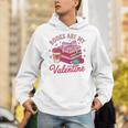Books Are My Valentine Coquette Bow Bookworm Pink Books Unisex Hoodie Books Are My Valentine Coquette Bow Bookworm Pink Books Unisex Hoodie