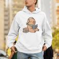 Capybara Reading a Book Cute Reading For Boys Girls Premium Tri-Blend Unisex Hoodie