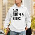 Cats Coffee And Books Unisex Hoodie Cats Coffee And Books Unisex Hoodie