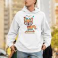 Cute Fox Smart Nerdy 1st Day School Teachers Students Books Unisex Hoodie