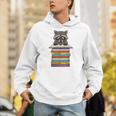 Cute Raccoon Reading On Pile Of Books Unisex Hoodie