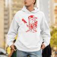 Drippy Baseball Mascot Valentine Heart Glasses Cartoon Unisex Hoodie Drippy Baseball Mascot Valentine Heart Glasses Cartoon Unisex Hoodie