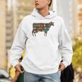 Easily Distracted By Cows & Books Lover Heifer Farm Unisex Hoodie