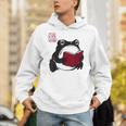 Grumpy Frog Book Lover Librarian Anime Japanese Unisex Hoodie
