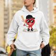 Heart Playing Baseball Valentine Baseball Unisex Hoodie