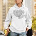 Heart Shaped Adult Coloring Book Style FashionShirt Unisex Hoodie
