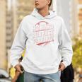 Hit Hard Run Fast Turn Left Baseball Fan Red Graphic Unisex Hoodie Hit Hard Run Fast Turn Left Baseball Fan Red Graphic Unisex Hoodie