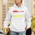 Hit Hard Run Fast Turn Left Baseball Quote Fan Coach Premium Tri-Blend Unisex Hoodie Hit Hard Run Fast Turn Left Baseball Quote Fan Coach Premium Tri-Blend Unisex Hoodie