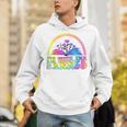 I'm With The Banned Books Retro Tie Dye Wildflowers Unisex Hoodie