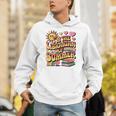 I'm The Librarian Of Summer Groovy Rainbow Retro Book Lover Unisex Hoodie