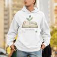 Lost In Stories Aesthetic Book And Growing Plant Tee Unisex Hoodie