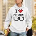I Love Nerds For Science Or Book Lovers And Knowledge Geeks Unisex Hoodie I Love Nerds For Science Or Book Lovers And Knowledge Geeks Unisex Hoodie