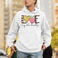 Love My Students Book Pencil Apple Back To School Unisex Hoodie
