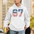 Number 67 USA Raglan Baseball Tee Unisex Hoodie