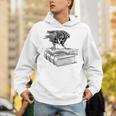 Raven Crow Book Aesthetic Dark Academia Bookworm Unisex Hoodie