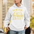 Reading Is Lit Book Reading Literary Pun Joke Premium Tri-Blend Unisex Hoodie