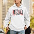 Retro Checkered Tired But Caffeinated Baseball Mom Leopard Unisex Hoodie Retro Checkered Tired But Caffeinated Baseball Mom Leopard Unisex Hoodie